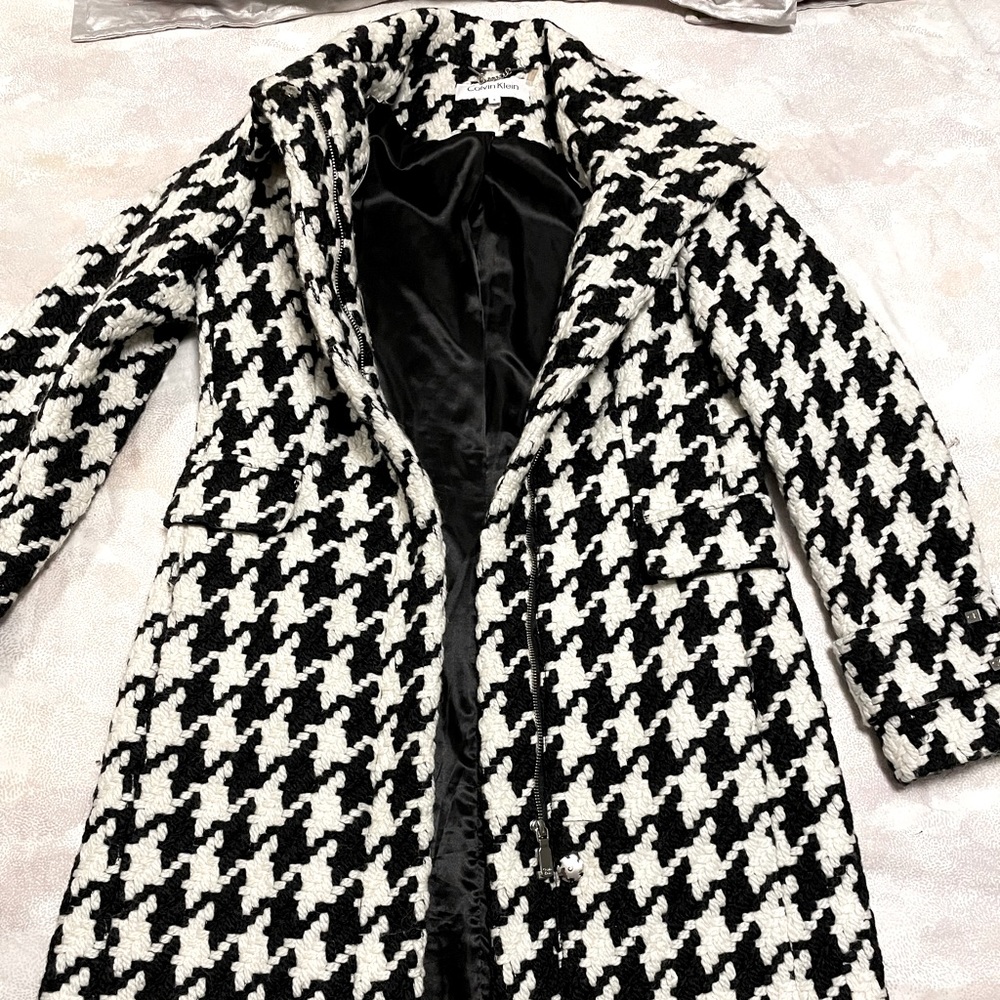 Houndstooth Calvin Klein coat
